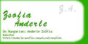 zsofia anderle business card